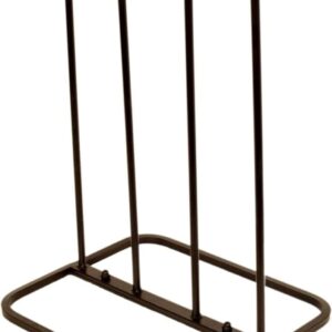 Welly Boot Rack - Cast Iron Storage & Stand For Wellie - Metal Holder for 2 Pairs & 4 Pairs Wellingtons - Indoor & Outdoor - Boots Rack (Black)