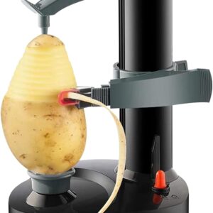 Electric Potato Peeler - Automatic Apple Peeling Machine (3 Blades Black)