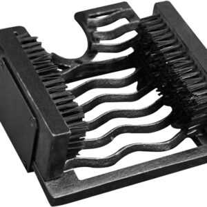 Cast Iron Boot Scraper with Brushes Outdoors - Welly Remover and Stand, Outside Boot Cleaner Brush - Heavy Duty Wooden Puller and Jack for Wellingtons