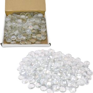 Glass Pebbles for Decoration in Fish Tanks, Aquariums, Vases - Clear 80 PCS