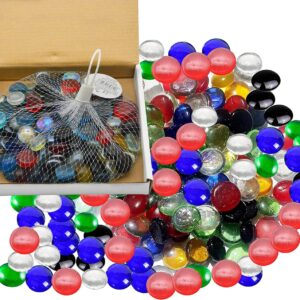 Glass Pebbles for Decoration in Fish Tanks, Aquariums, and Vases - Mix 80 PCS